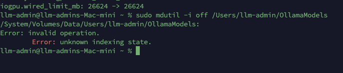 フルディスクアクセス権限の制限でエラーが発生している様子